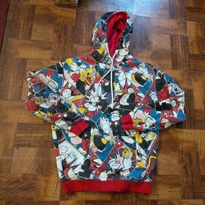 2018 Popeye Comic Long Sleeve Drawstring Hoodie Women's Medium